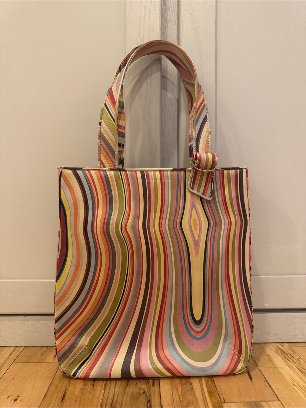 Paul Smith Limited Edition Leather Swirl Multicolor Tote Bag